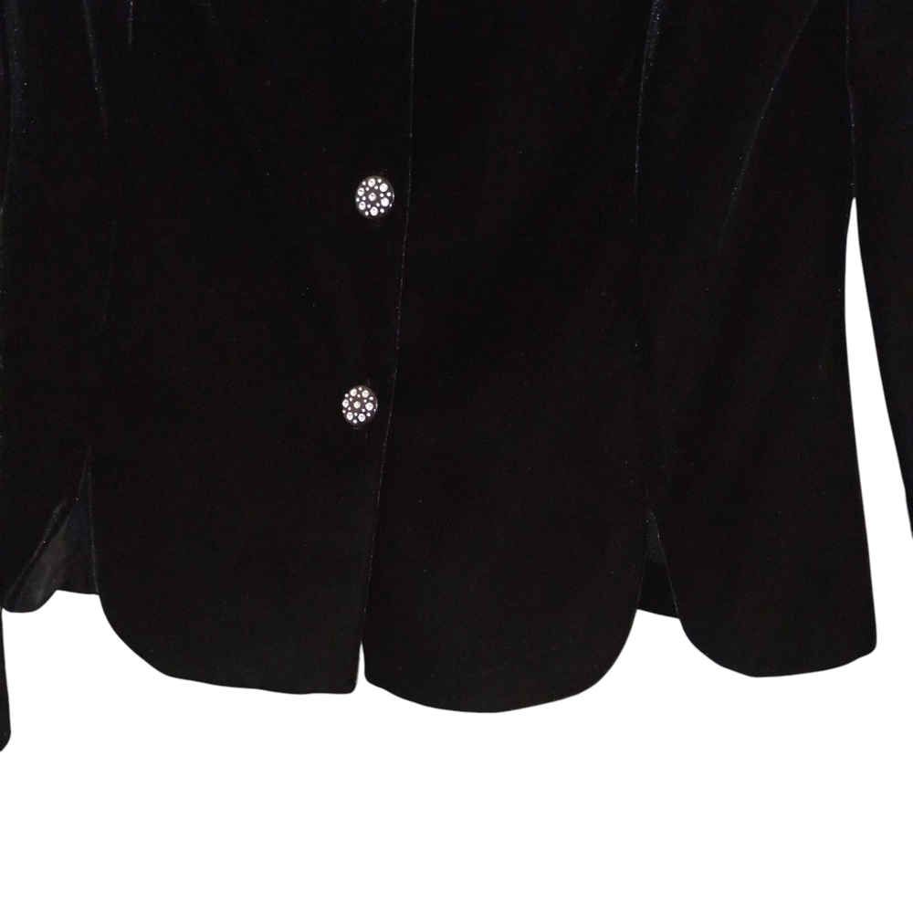 Ronni Nicole Petite Black Velvet Jacket Size Small Petite - Picture 3 of 5
